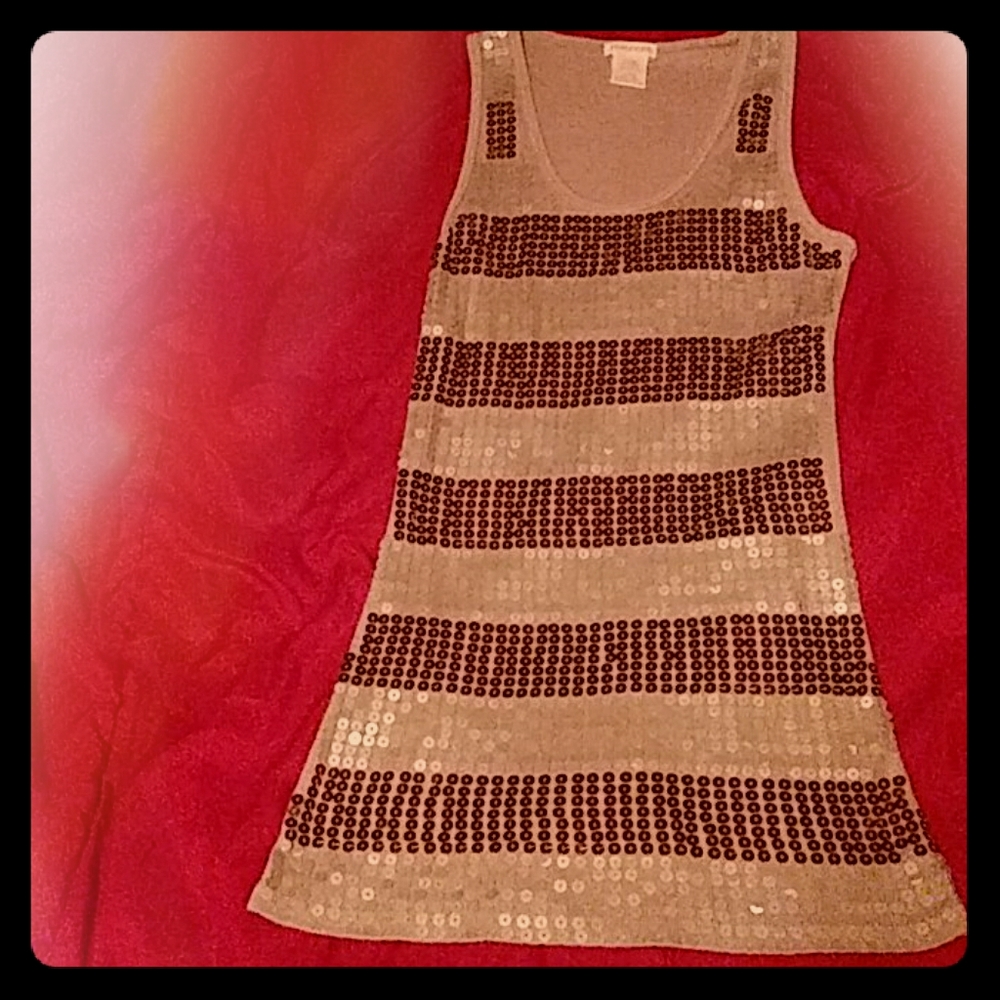 Juniors/ladies sequin tank top